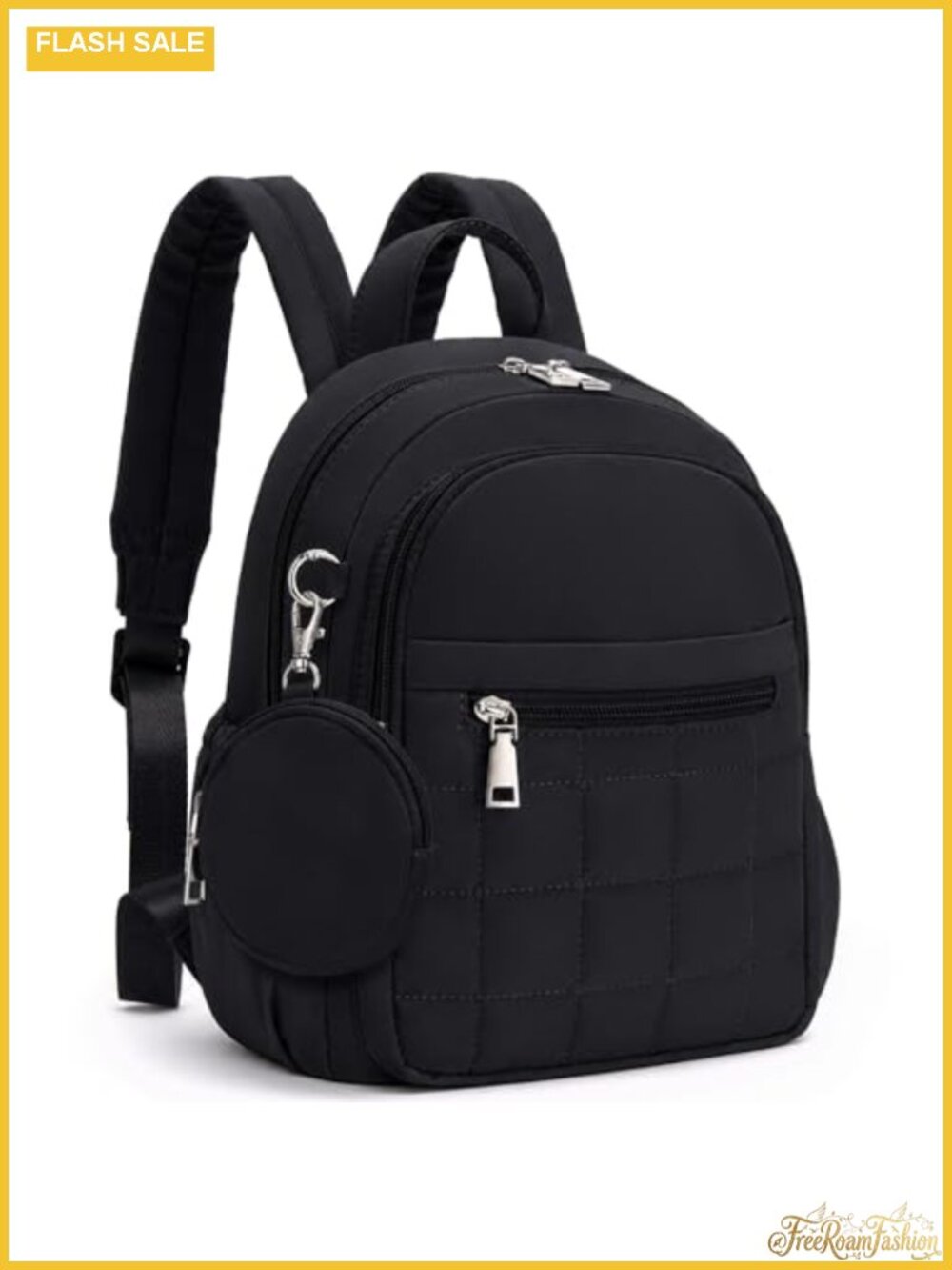 Mini Anti-Theft RFID Backpack for Women Water-Resistant Nylon Small Travel